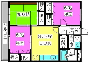 サンコーポフジⅡ【1階】の間取り