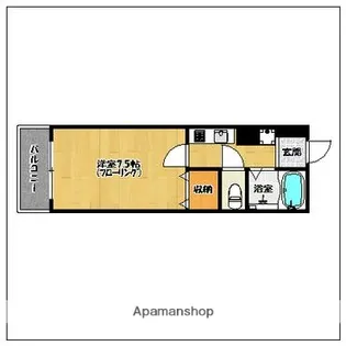 レジデンシャルスイーツ福岡【2階】の間取り