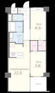 APエルテージ地行【3階】の間取り
