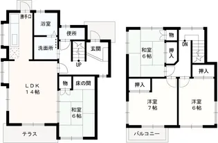 福岡県福岡市西区下山門2丁目【一戸建】の間取り