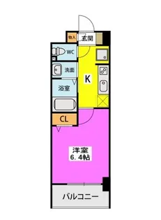 アスミール伊都【3階】の間取り