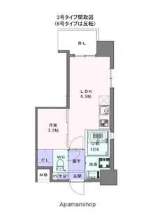 ヴィラージュ天神【3階】の間取り