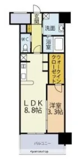 ブレス唐人町駅前【6階】の間取り
