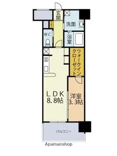 ブレス唐人町駅前【6階】の間取り