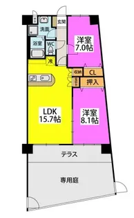 グリーン&ウインズ【1階】の間取り
