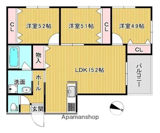 BIG LUCK城南【1階】の間取り