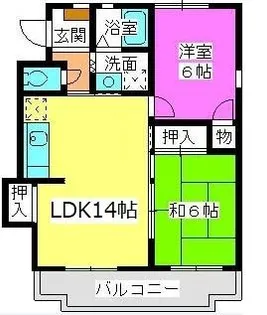 毛利ハイツ【2階】の間取り
