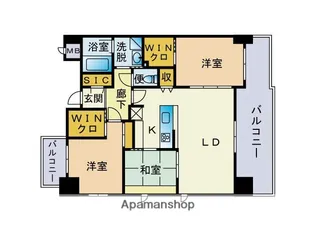 アクシオン別府駅前プレミアム【2階】の間取り