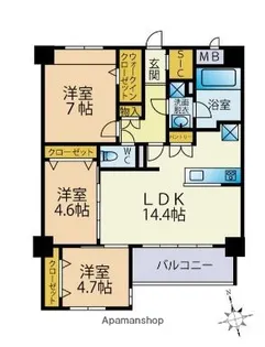 マークステラ高取【4階】の間取り