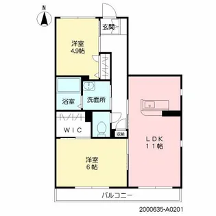 ボヌール【2階】の間取り
