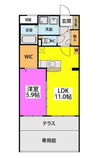 エクレール【1階】の間取り