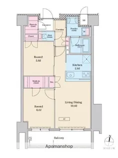 RJRプレシア六本松【7階】の間取り