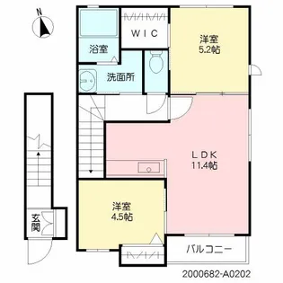 LIEN・CIELO【2階】の間取り