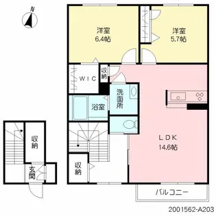 ガーデンズ伊都【2階】の間取り