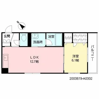 ラ・シュエット高宮【3階】の間取り