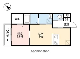 ABETINA野芥【1階】の間取り