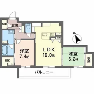 GRAND BLEU DE SASAOKA【3階】の間取り