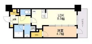 バウスステージ大濠【7階】の間取り