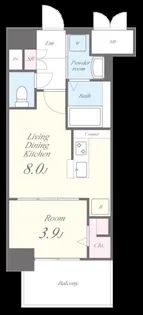 グランミレ薬院【0301号室】の間取り