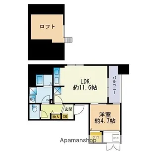 ネクストオーク大名【4階】の間取り