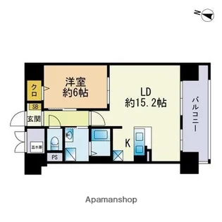 ネクストオーク大名【12階】の間取り