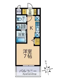 ビレッジ九大前【4階】の間取り