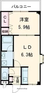 福岡県福岡市西区田尻東3丁目【マンション】の間取り