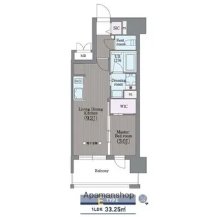 ラクレイス平尾山荘通り【9階】の間取り