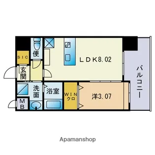 アクシオン高宮東PREGIO【2階】の間取り