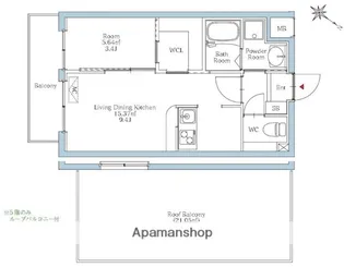 リアンプレミアムレジデンス平和【5階】の間取り