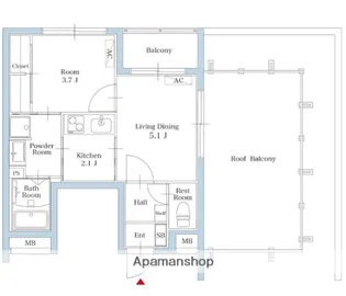 リアンレガーロ平尾ステーション【5階】の間取り