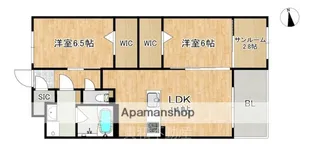 ルシエル姪浜【4階】の間取り