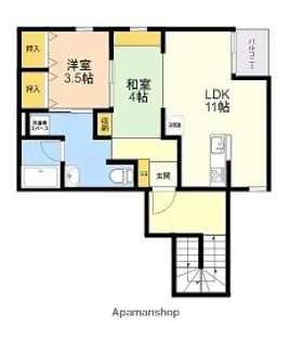 グランリヴィエラ【3階】の間取り