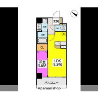 住吉神南プレイス【4階】の間取り