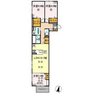 TORISIA T SOUTH【1階】の間取り