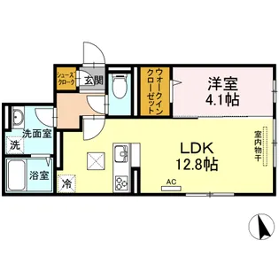ジュネス大橋駅前【1階】の間取り