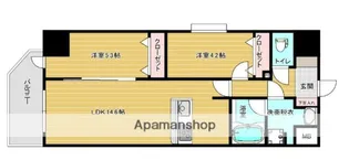 リファレンスリバービュー室見【7階】の間取り