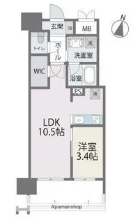 RJRプレシア百年橋【14階】の間取り