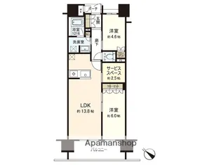 MJR博多ザ・レジデンス【2階】の間取り