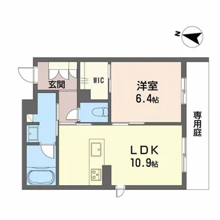 ベレオ鳥飼【1階】の間取り