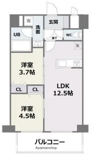 エフパルク高宮Ⅱ【5階】の間取り