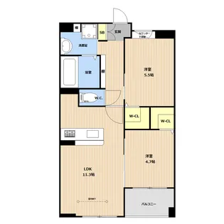 LIBTH高取【0601号室】の間取り