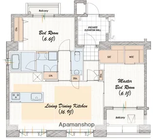 WECRAS高宮南【4階】の間取り