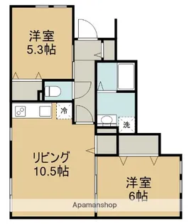 ユースフル青柳Ⅱ【1階】の間取り