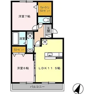 セジュール賀茂【3階】の間取り
