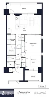 TONOクリスタル上人橋【4階】の間取り