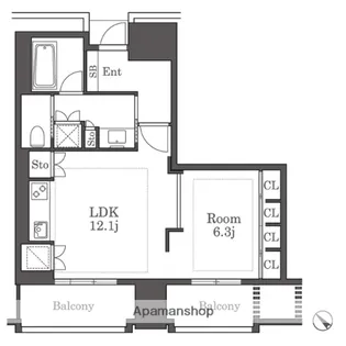グランドメゾン福岡THE CENTRAL LUXE【2階】の間取り