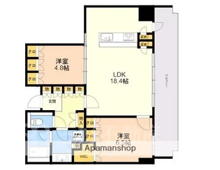 福岡大名ガーデンシティレジデンス【7階】の間取り