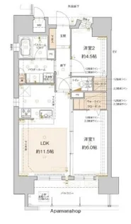 アクタス博多グランミライ【10階】の間取り