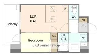 リーフル博多【11階】の間取り